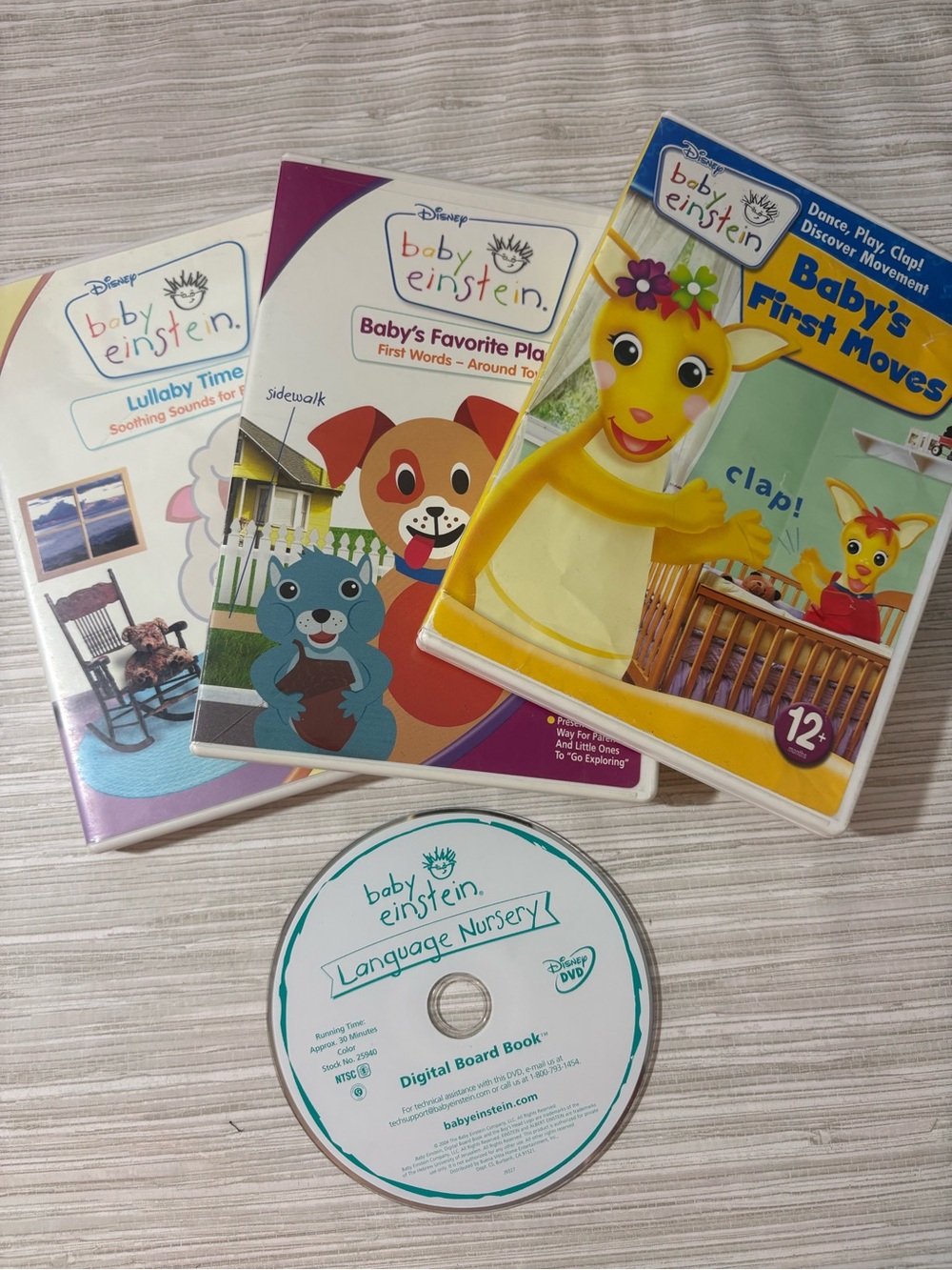 DISNEY BABY EINSTEIN ✨ infant DVD lot 2007 2009 good condition